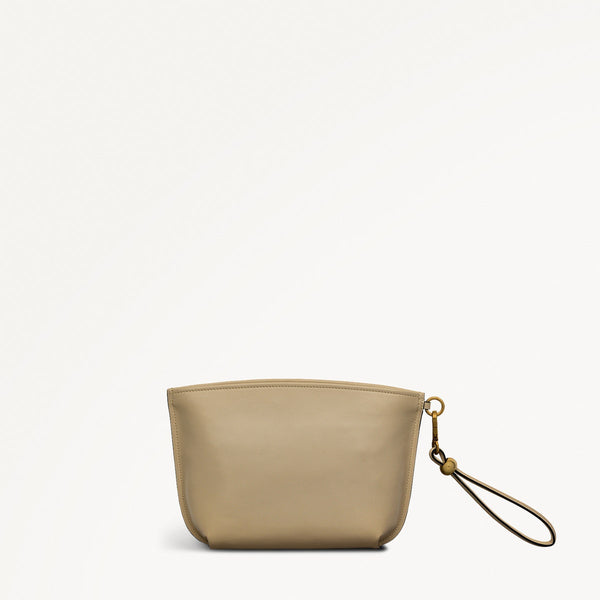 Radley London Stone Leather Beige Clutch Bag | The Romilly SS25 | Radley