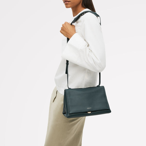 Radley London Teal Medium Flapover Shoulder | Mercer Street AW25 | Radley London