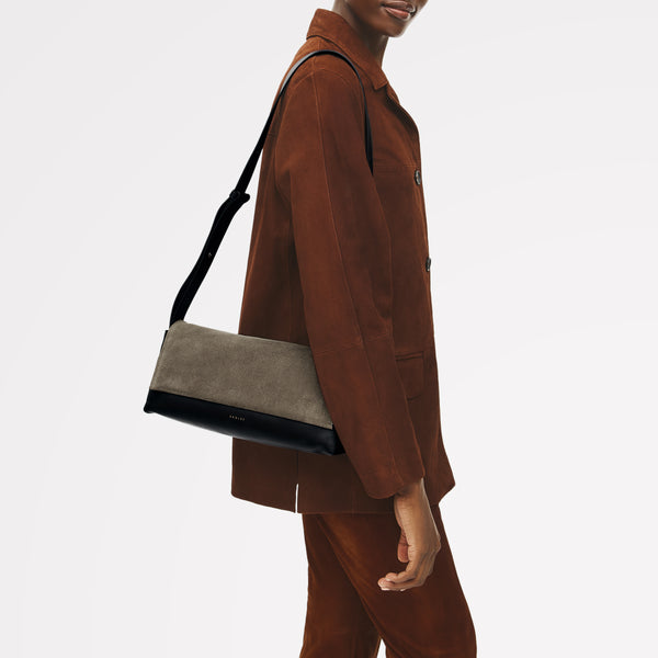 Radley London The Annabel - Suede Medium Flapover Shoulder Coffee - 113073