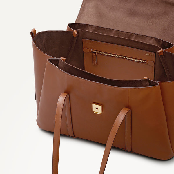 Radley London The Chancery Large Flapover Shoulder Cognac - 113238