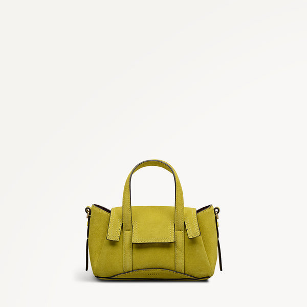 radley london The Chancery - Suede Small Flapover Satchel Limoncello - 113036