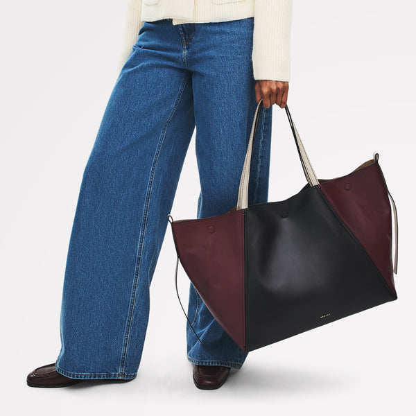 Radley London The Delphine - Colourblock Extra Large Open Top Tote Dark Cherry - 113