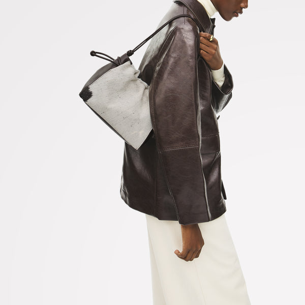 Radley London The Roxburgh - Cow Hide Medium Drawstring Cross Body Dark Oak - 113070