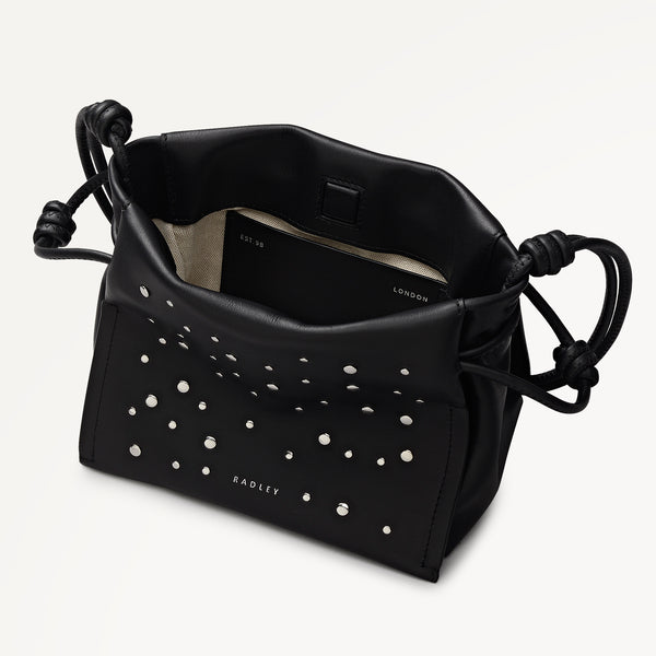 Radley London The Roxburgh - Stud Small Drawstring Cross Body Black - 113068