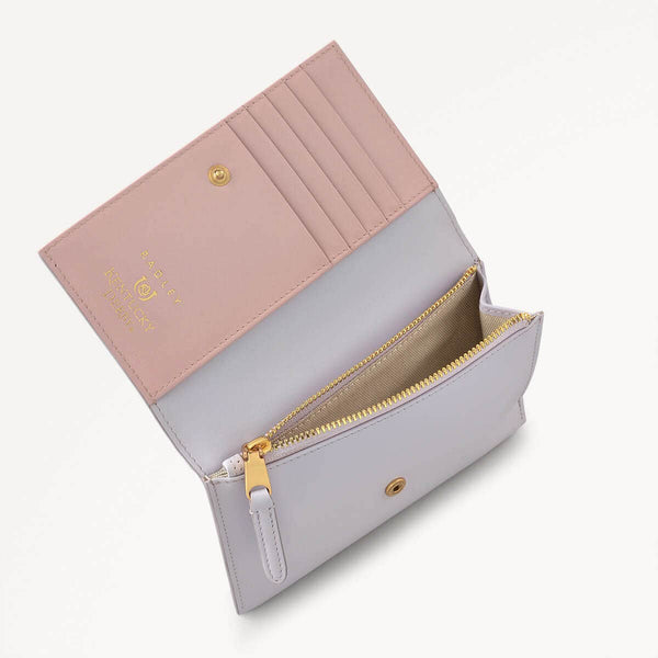 Radley London Thistle Leather Flapover Purse In Purple | Kentucky Derby SS25 | Radley