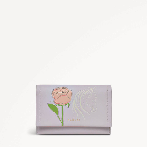 radley london Thistle Leather Flapover Purse in Purple | Kentucky Derby SS25 | Radley