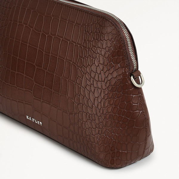 Radley London Walnut Medium Faux Croc Crossbody | Liverpool Street Icon AW24 | Radley
