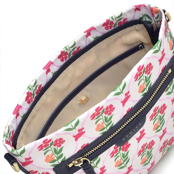 Radley London White Cross Body Bag | Finsbury Park Carousel Floral AW24 | Radley