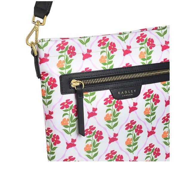 Radley London White Cross Body Bag | Finsbury Park Carousel Floral AW24 | Radley