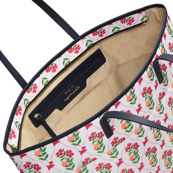 Radley London White Everyday Tote Bag | Finsbury Park Carousel Floral AW24 | Radley