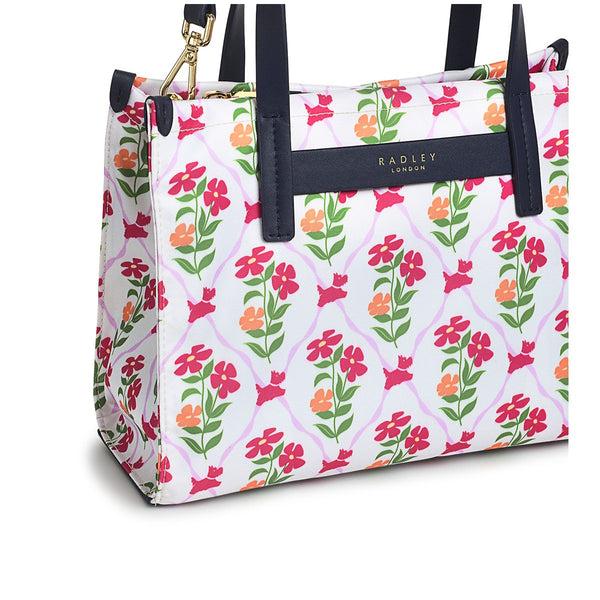 Radley London White Grab Bag | Finsbury Park Carousel Floral AW24 | Radley