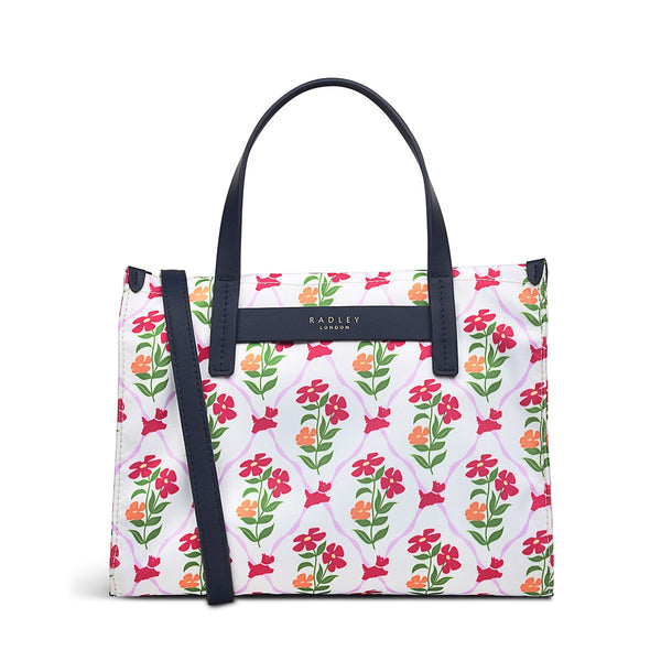 radley london White Grab Bag | Finsbury Park Carousel Floral AW24 | Radley