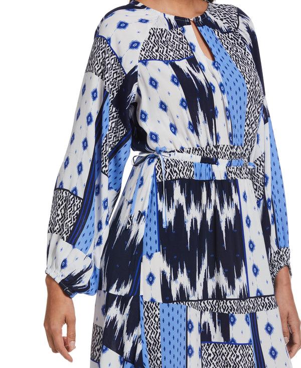 Rafaella Batik Print Raglan Sleeve Handkerchief Dress
