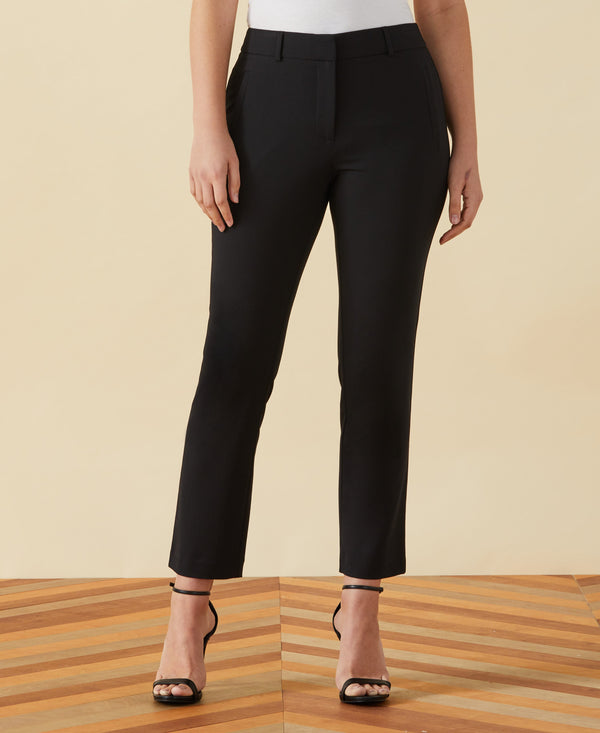 rafaella Petite Classic Fit Clean Straight Leg Ankle Pant