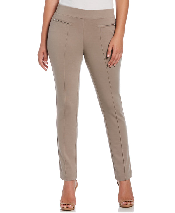 Rafaella Petite Ponte Knit Slim Leg Pant - Comfort Fit
