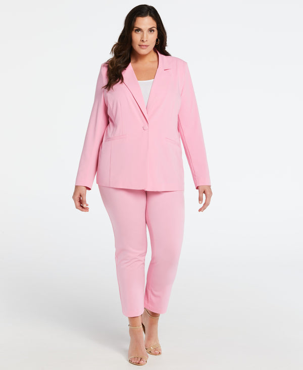 Rafaella Plus Size Classic Fit Clean Straight Leg Ankle Pant