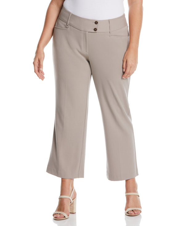 rafaella Plus Size Curvy Fit Short Length Boot Cut Pant - Curvy Fit