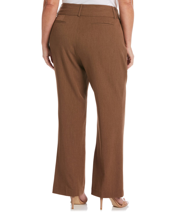 Rafaella Plus Size Gabardine Bootcut Pant - Curvy Fit
