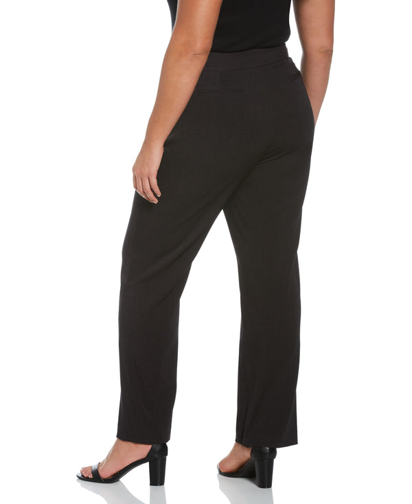 Rafaella Plus Size Gabardine Straight Leg Pant - Curvy Fit