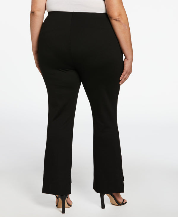 Rafaella Plus Size Step Hem Ponte Knit Pull-On Pant