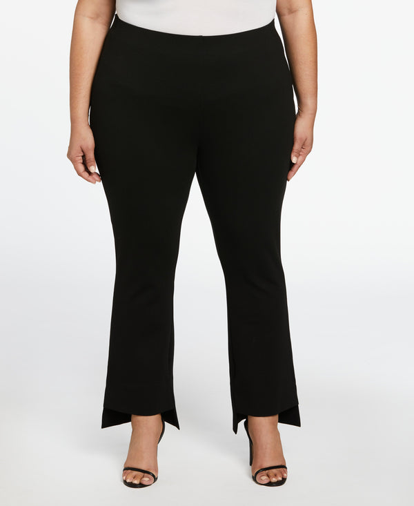 rafaella Plus Size Step Hem Ponte Knit Pull-On Pant
