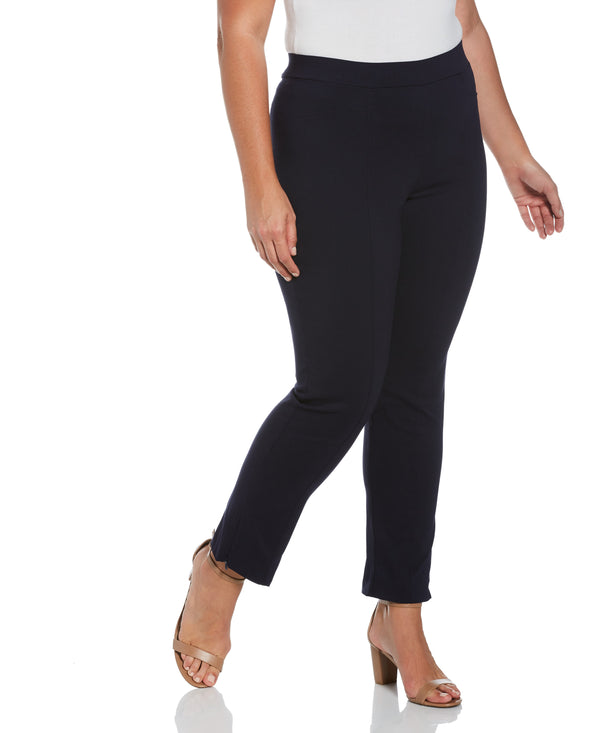 Rafaella Plus Size Stretch Slim Leg Front Seam Pant - Comfort Fit