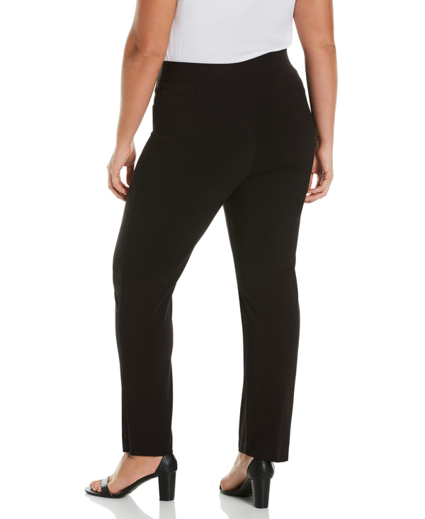 Rafaella Plus Size Stretch Slim Leg Front Seam Pant - Comfort Fit