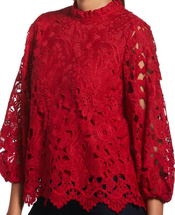 Rafaella 3/4 Sleeve Lace Top