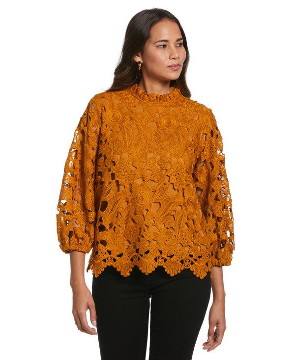 Rafaella 3/4 Sleeve Lace Top