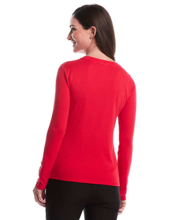 Rafaella Chain Neck Detail Top