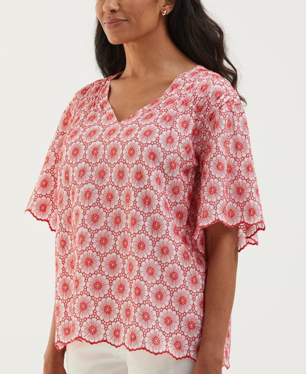 Rafaella Daisy Embroidered Blouse