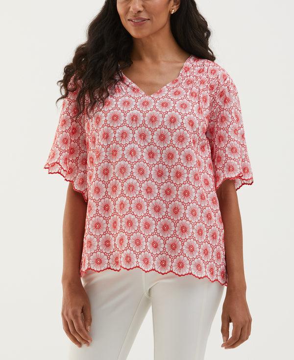 rafaella Daisy Embroidered Blouse
