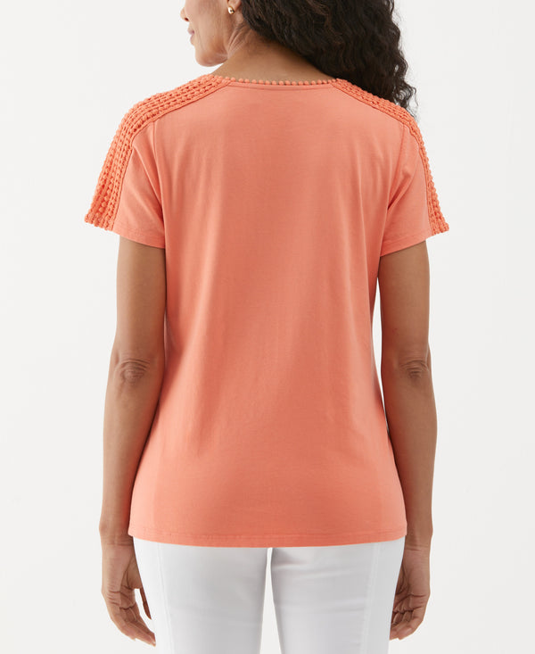 Rafaella Dot Trim Tee