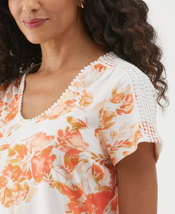 Rafaella Dot Trim Tee