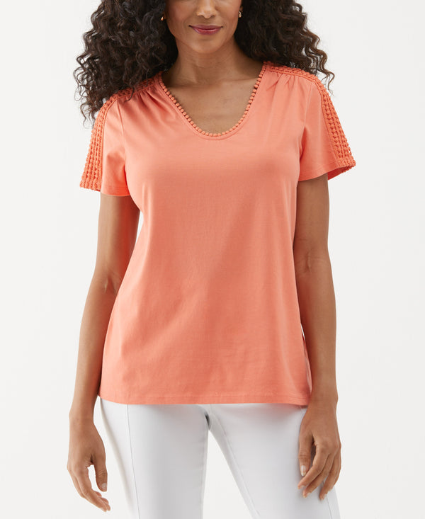 rafaella Dot Trim Tee