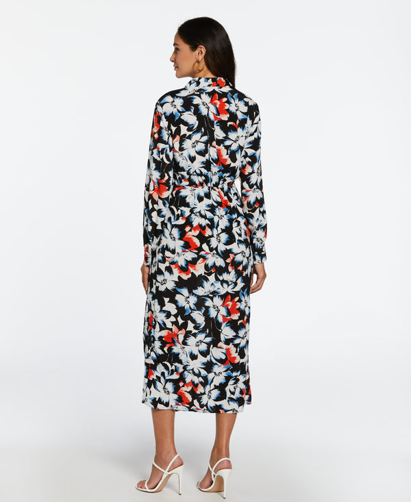 Rafaella Eco Fabric Gathered Popover Midi Dress