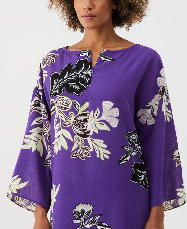 Rafaella Floral Print Zip Tunic Dress