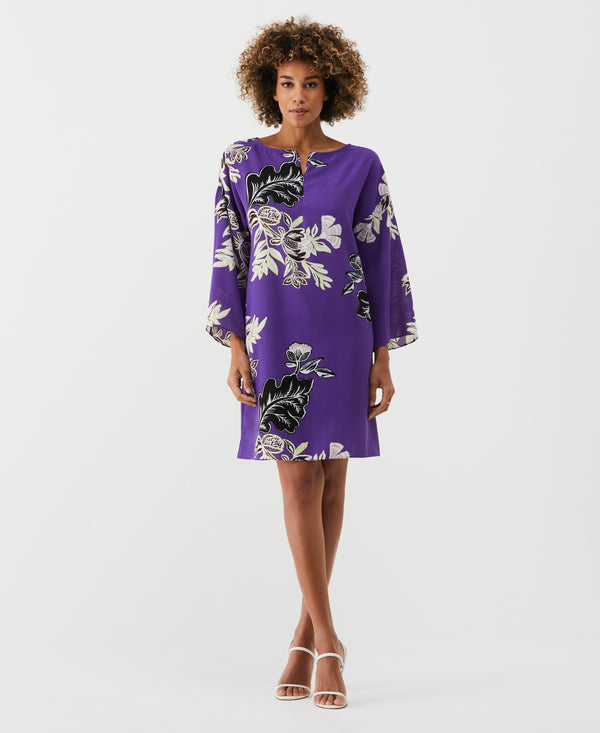 rafaella Floral Print Zip Tunic Dress