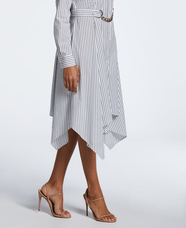 Rafaella Handkerchief Dress With Chain Belt