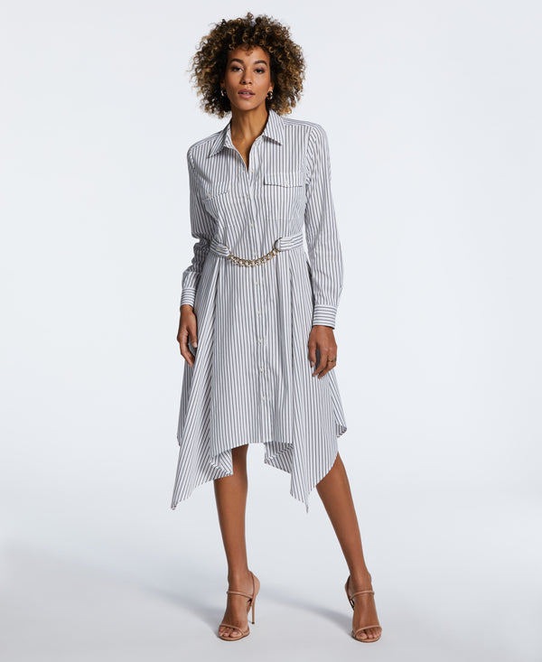 rafaella Handkerchief Dress with Chain Belt