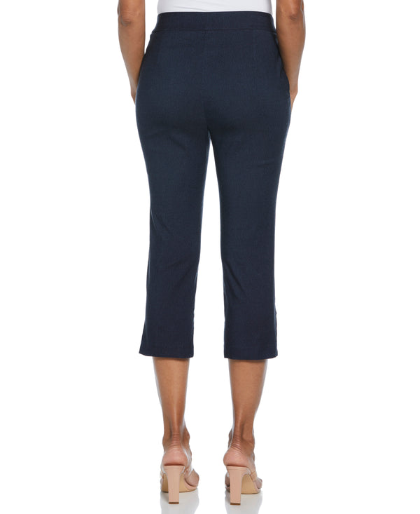 Rafaella Indigo Rinse Rivet Detail Pull-On Capris