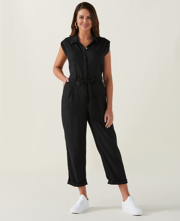 Rafaella Linen Blend Jumpsuit