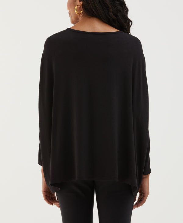 Rafaella Medallion Print Knit Woven Top