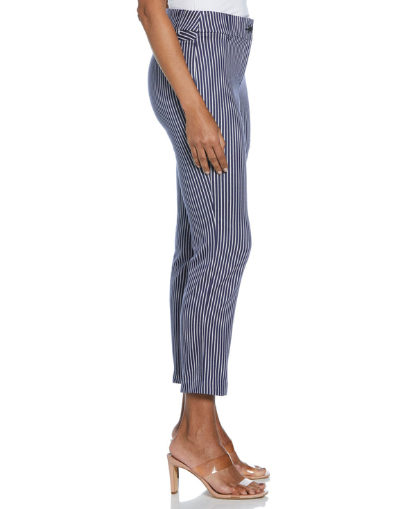 Rafaella Navy Stripe Back Yoke Pants