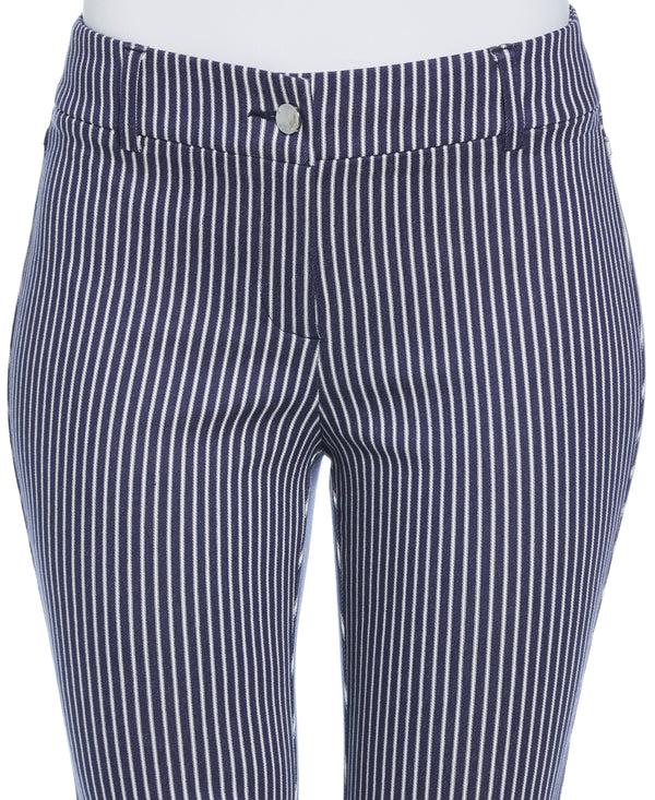 Rafaella Navy Stripe Back Yoke Pants