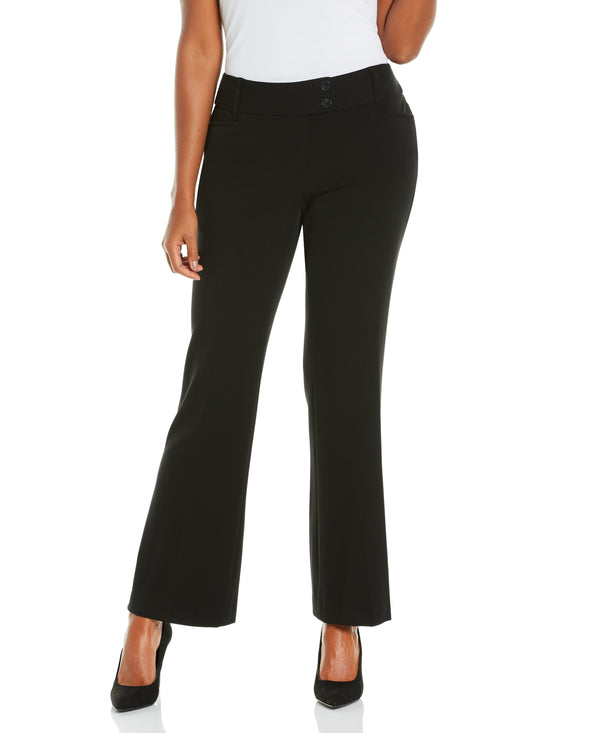Rafaella Petite Gabardine Bootcut Pant - Curvy Fit