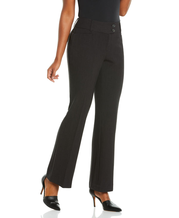 rafaella Petite Gabardine Bootcut Pant - Curvy Fit