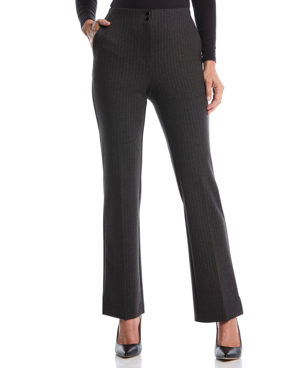 rafaella Pinstripe Print Ponte Bootcut Pant