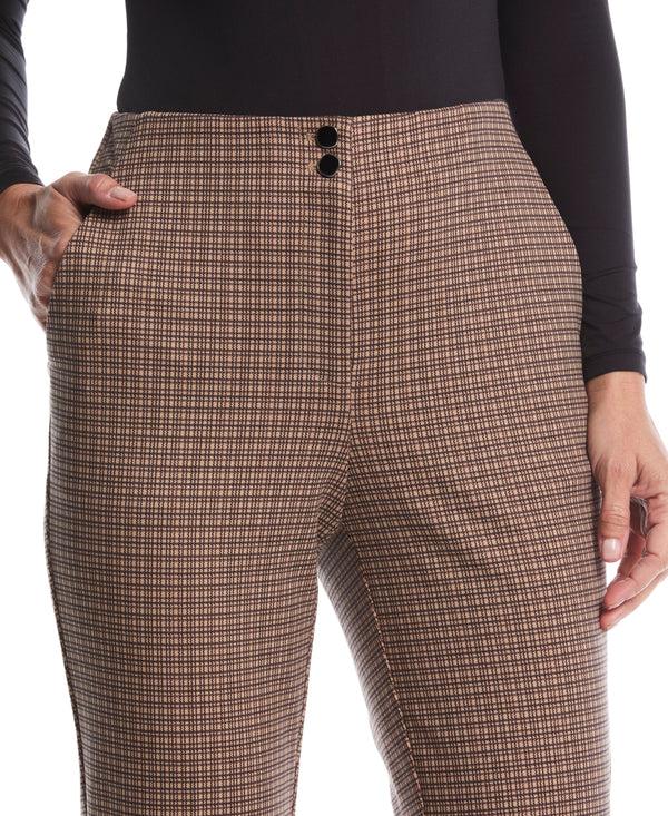 Rafaella Plaid Print Ponte Bootcut Pant