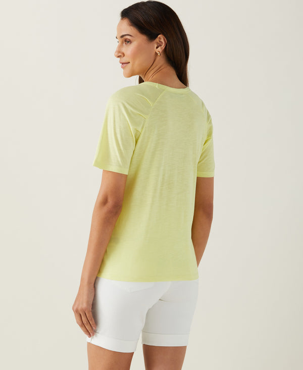 Rafaella Pleated Raglan Sleeve Tee